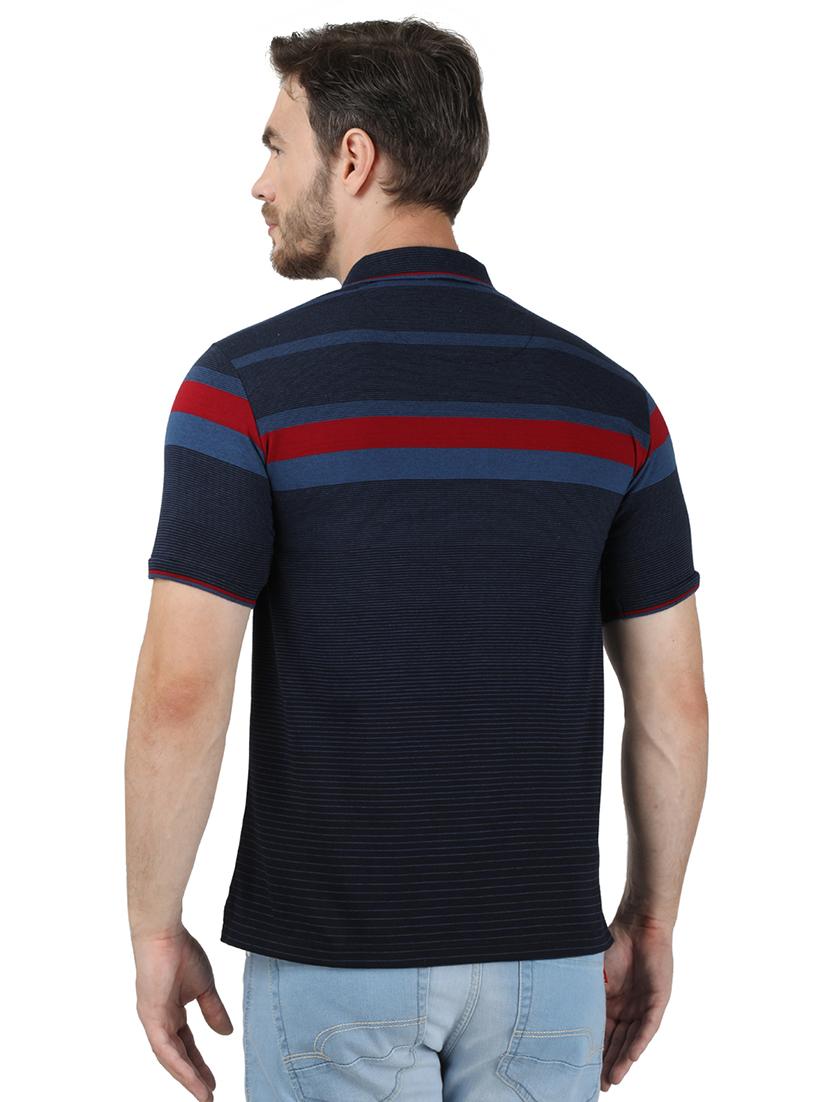 blue striped polo t-shirt - 17667389 - Zoom Image - 3