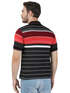 black striped polo t-shirt - 17667397 - Standard Image - 3