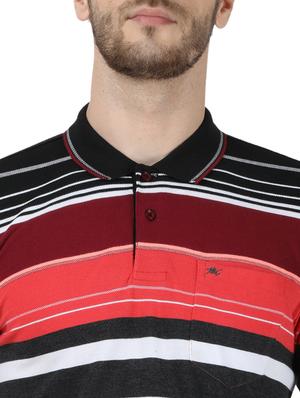 black striped polo t-shirt - 17667397 - Standard Image - 4