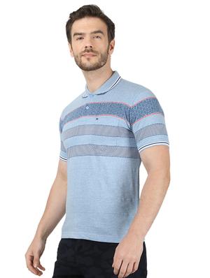 blue striped polo t-shirt - 17667400 - Standard Image - 2