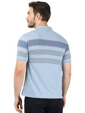 blue striped polo t-shirt - 17667400 - Standard Image - 3