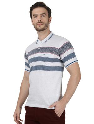 white striped polo t-shirt - 17667401 - Standard Image - 2