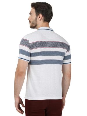 white striped polo t-shirt - 17667401 - Standard Image - 3