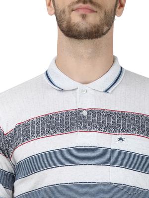 white striped polo t-shirt - 17667401 - Standard Image - 4