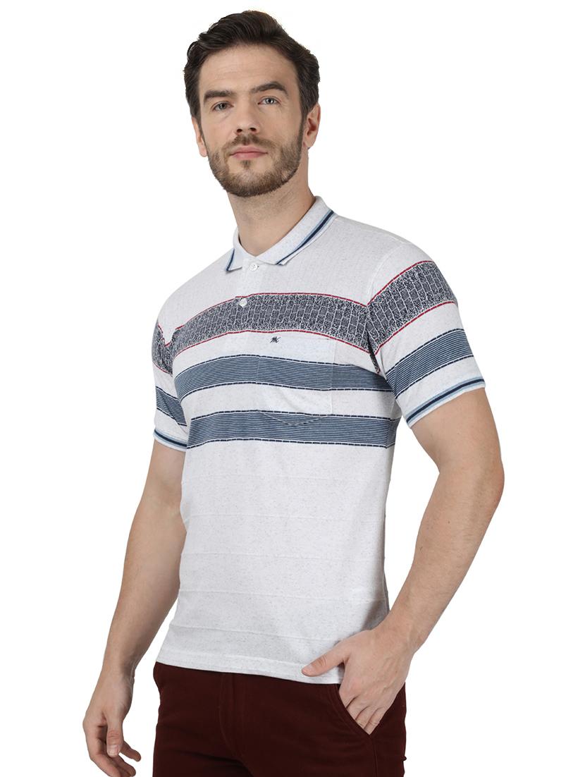 white striped polo t-shirt - 17667401 - Zoom Image - 2