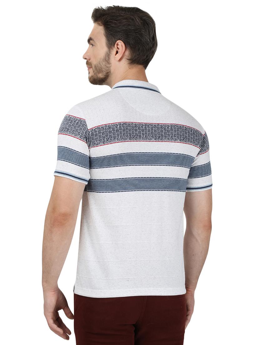 white striped polo t-shirt - 17667401 - Zoom Image - 3