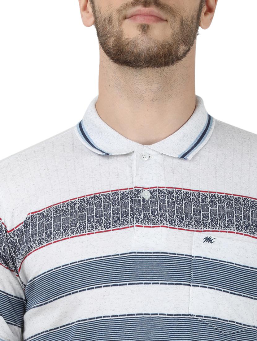white striped polo t-shirt - 17667401 - Zoom Image - 4