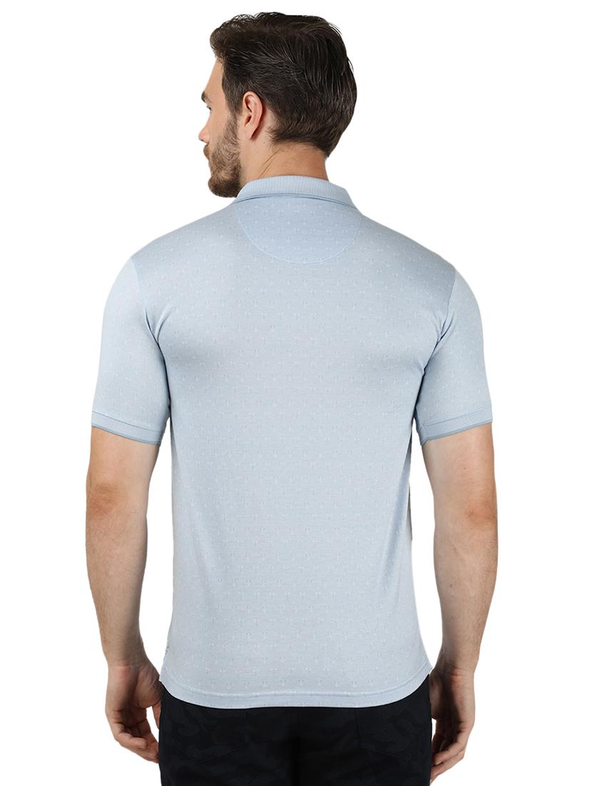 blue printed polo t-shirt - 17667405 - Zoom Image - 3