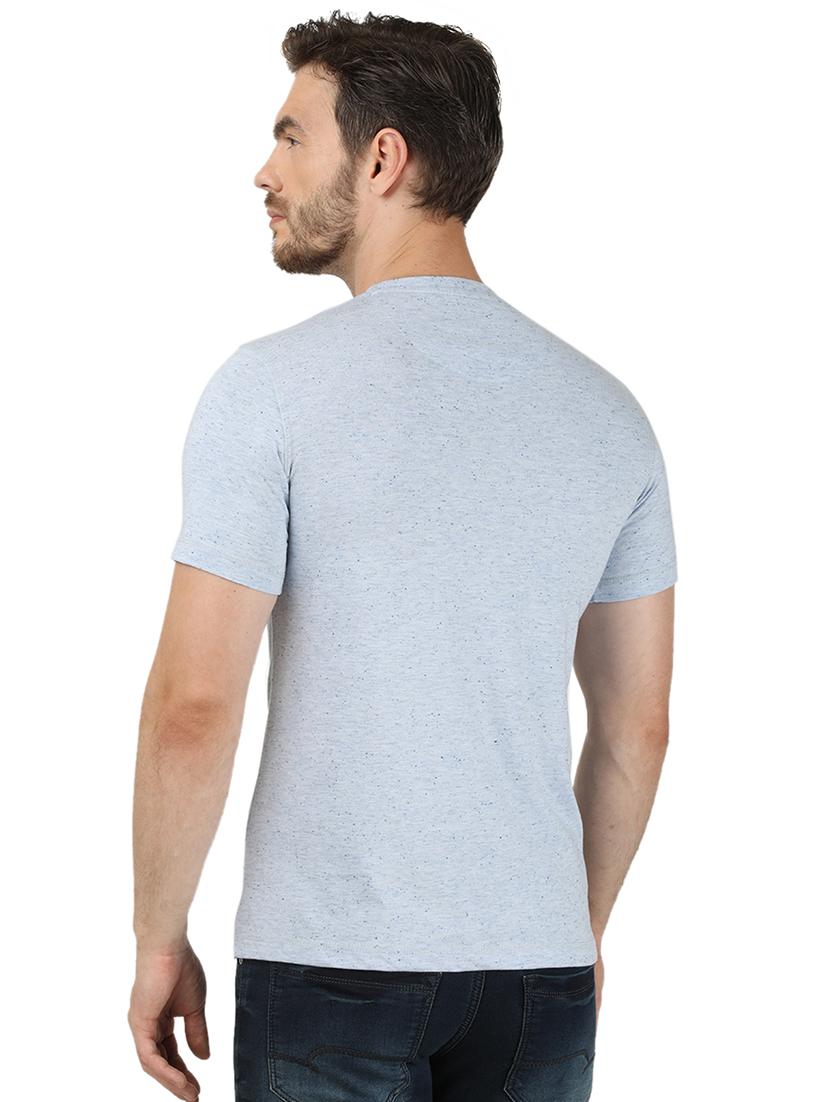 blue typographic front print t-shirt - 17667411 - Zoom Image - 3
