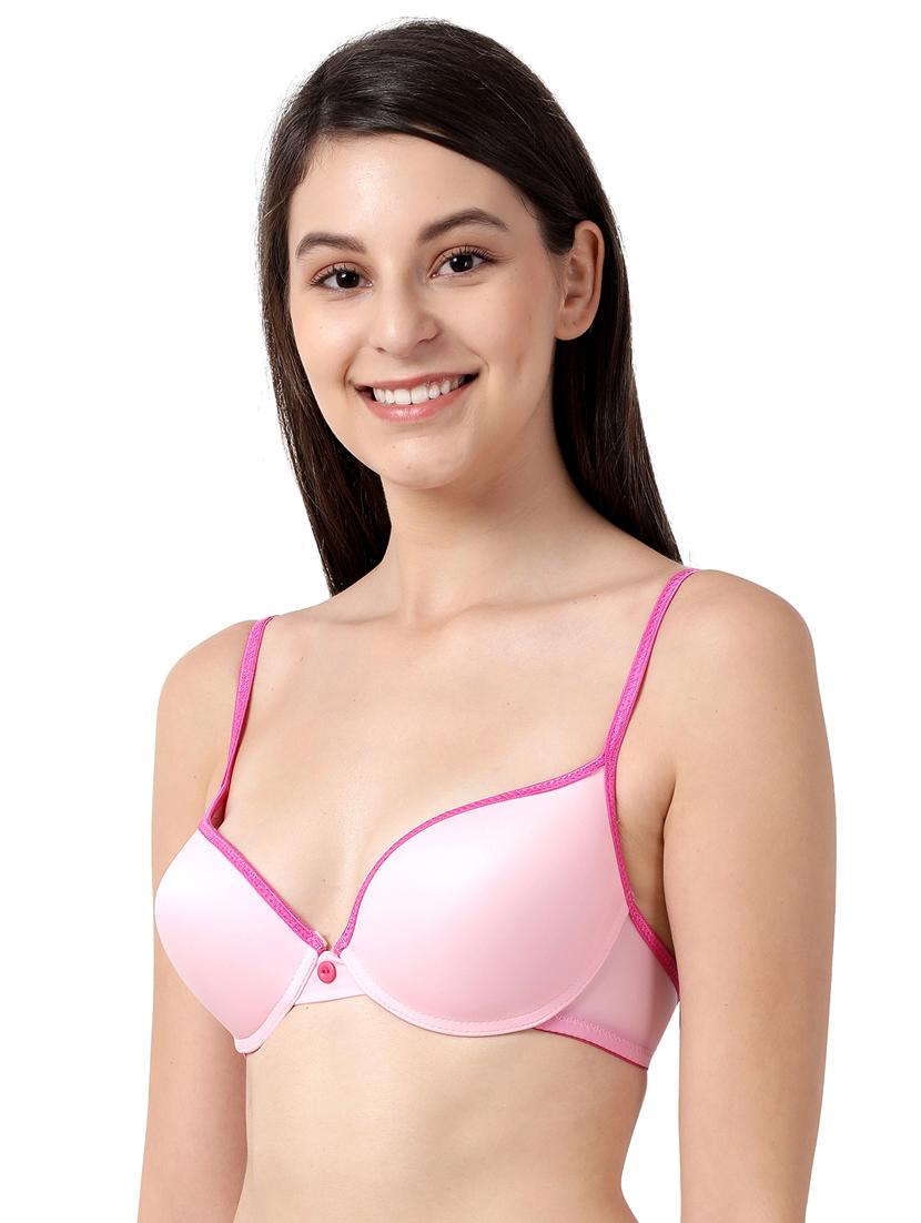 pink solid t-shirt bra - 17667864 - Zoom Image - 2