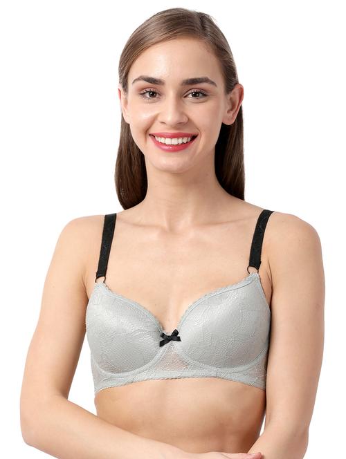 grey lace tshirt bra - 17667867 - Standard Image - 1
