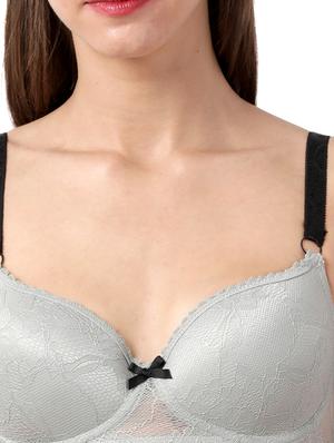 grey lace tshirt bra - 17667867 - Standard Image - 4