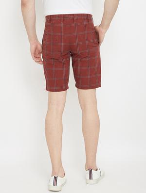 maroon checkered bermuda shorts - 17667918 - Standard Image - 3