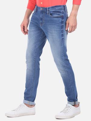 navy blue light washed denim jean - 17667925 - Standard Image - 2