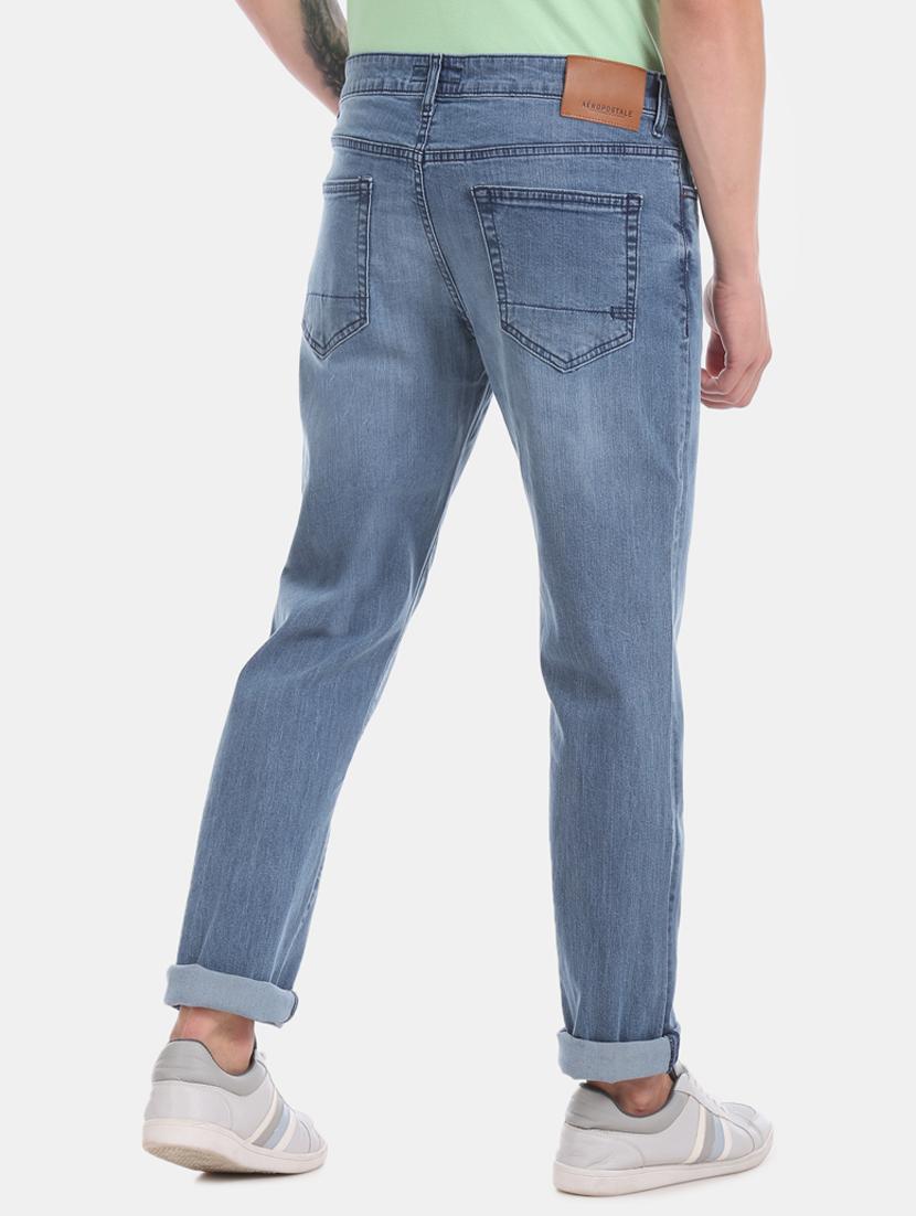 blue light washed distressed denim jean - 17667930 - Zoom Image - 3