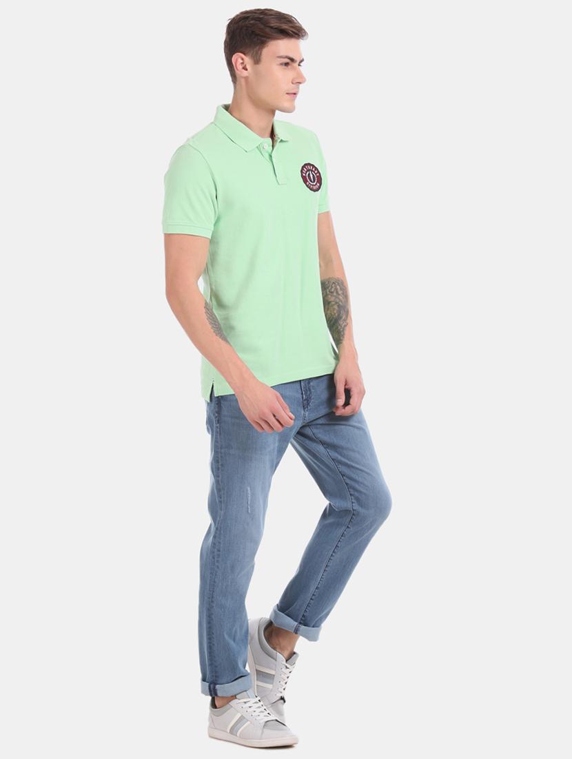 blue light washed distressed denim jean - 17667930 - Zoom Image - 4