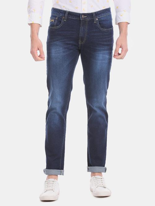 dark blue light washed denim jean - 17667931 - Standard Image - 1