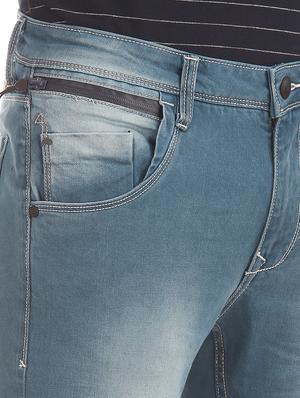 blue heavy washed denim jeans - 17667956 - Standard Image - 5