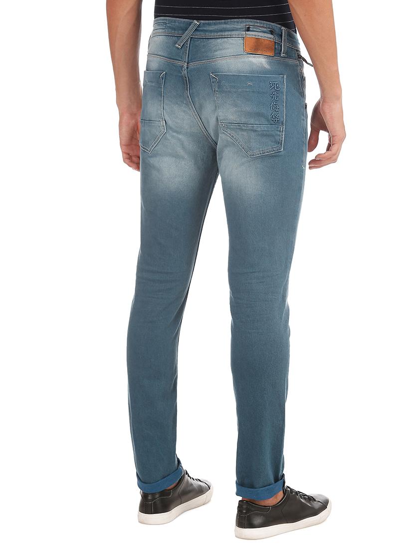 blue heavy washed denim jeans - 17667956 - Zoom Image - 3