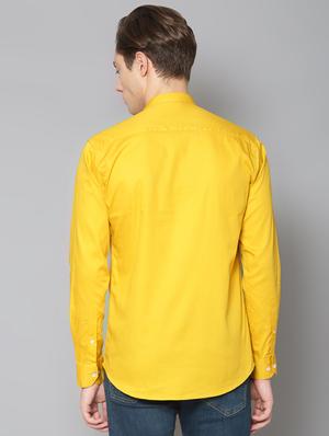 yellow solid casual shirt - 17668121 - Standard Image - 3