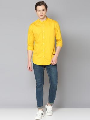 yellow solid casual shirt - 17668121 - Standard Image - 4