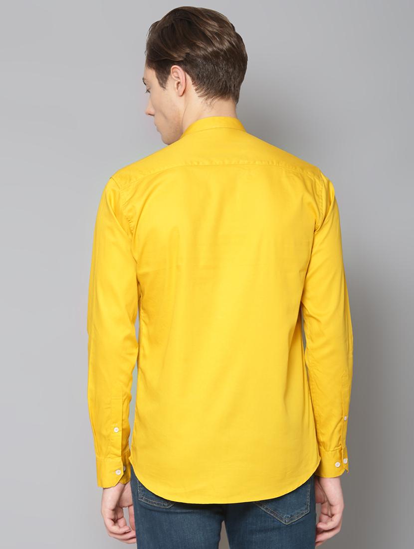 yellow solid casual shirt - 17668121 - Zoom Image - 3