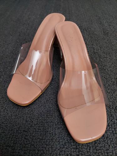 transparent block heel sandal - 17668199 - Very Small Image - 1