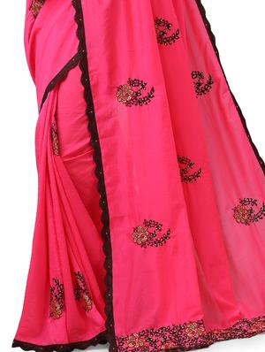 ethnic motifs embroidered saree with blouse - 17668329 - Standard Image - 4