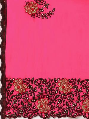 ethnic motifs embroidered saree with blouse - 17668329 - Standard Image - 5
