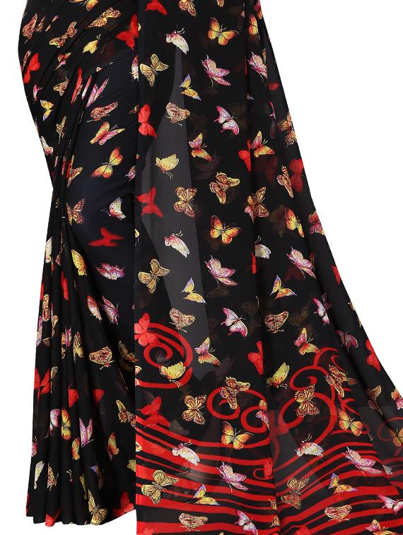 conversational printed saree with blouse - 17668336 - Zoom Image - 4