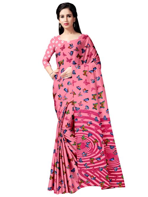 conversational printed saree with blouse - 17668338 - Standard Image - 1