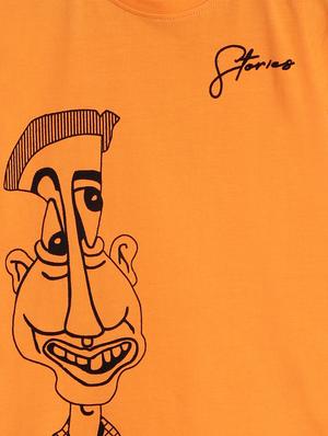 round neck printed t-shirt - 17668425 - Standard Image - 3