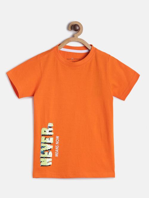 round neck printed t-shirt - 17668437 - Standard Image - 1