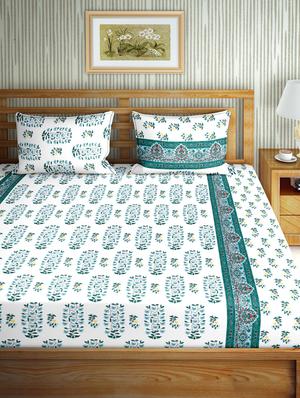 gracious double fitted sheet set king size cotton blue colour - 17668441 - Standard Image - 2