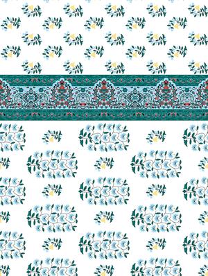 gracious double fitted sheet set king size cotton blue colour - 17668441 - Standard Image - 3