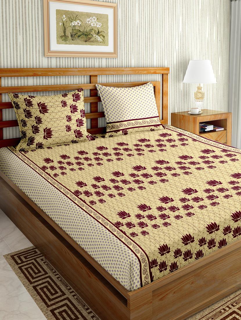 gracious double fitted sheet set king size cotton yellow colour - 17668445 - Zoom Image - 1