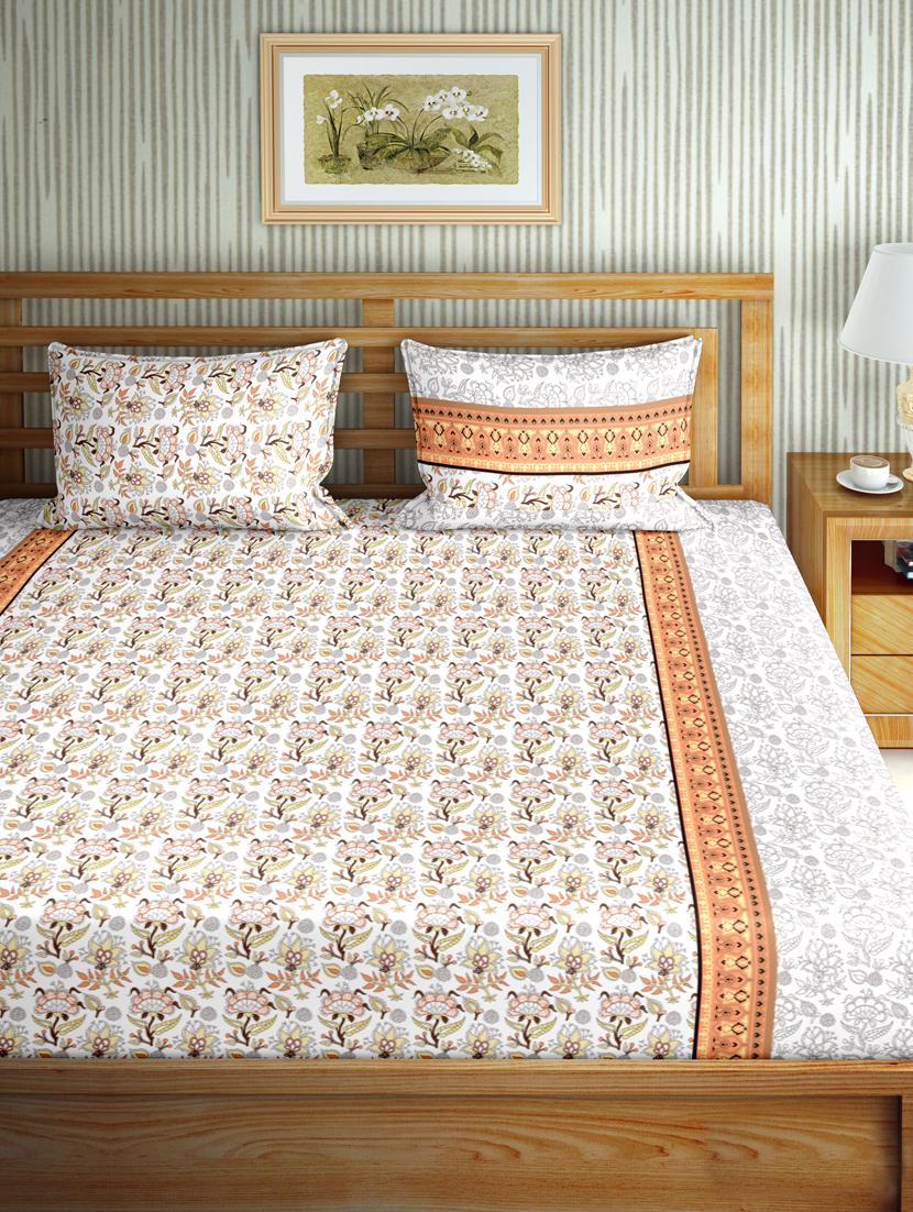 gracious double fitted sheet set king size cotton brown colour - 17668459 - Zoom Image - 2