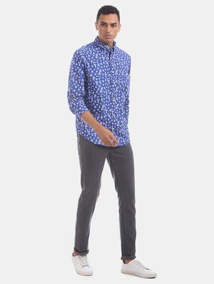 blue printed casual shirt - 17668493 - Standard Image - 4