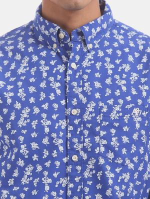 blue printed casual shirt - 17668493 - Standard Image - 6