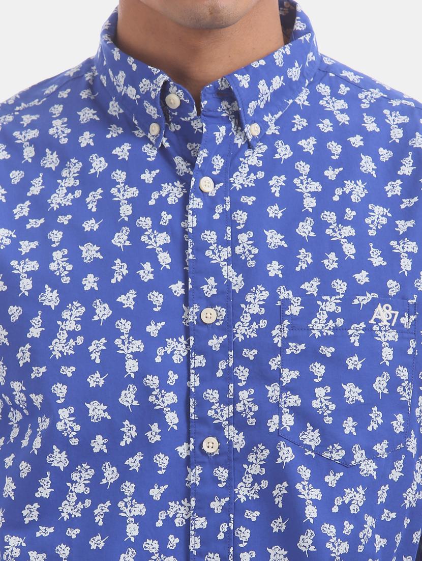 blue printed casual shirt - 17668493 - Zoom Image - 6