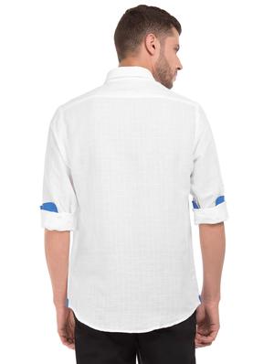 white checkered casual shirt - 17668529 - Standard Image - 3
