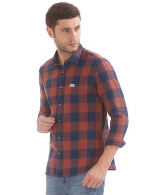 blue checkered casual shirt - 17668549 - Standard Image - 2