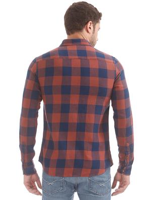 blue checkered casual shirt - 17668549 - Standard Image - 3