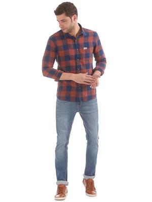 blue checkered casual shirt - 17668549 - Standard Image - 4