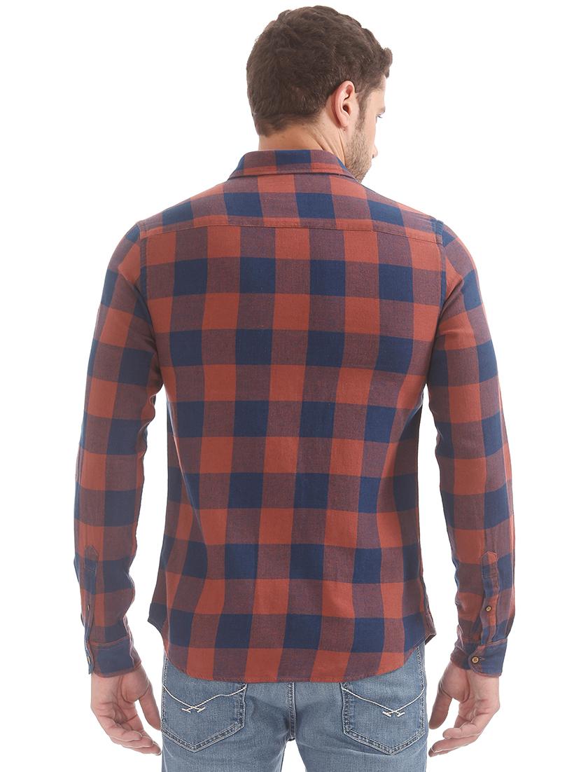 blue checkered casual shirt - 17668549 - Zoom Image - 3