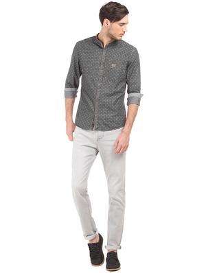 grey printed casual shirt - 17668556 - Standard Image - 4