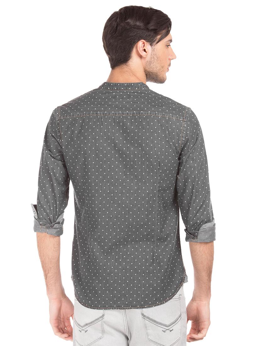 grey printed casual shirt - 17668556 - Zoom Image - 3