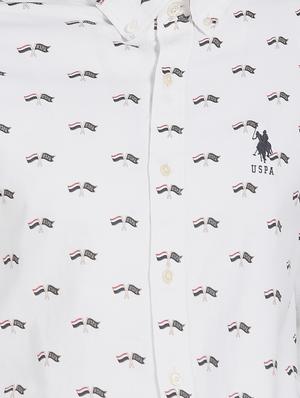white printed casual shirt - 17668572 - Standard Image - 5