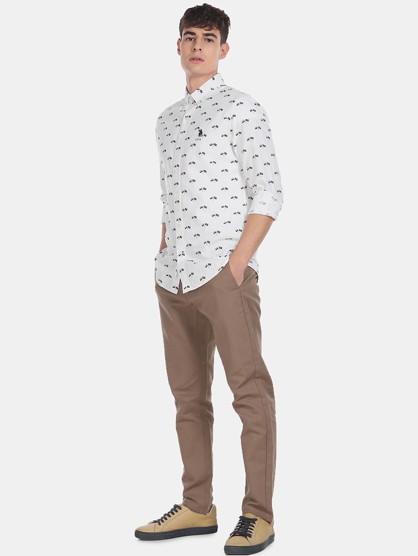 white printed casual shirt - 17668572 - Zoom Image - 3