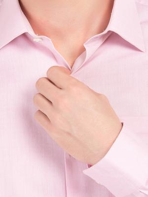 pink solid formal shirt - 17668586 - Standard Image - 5
